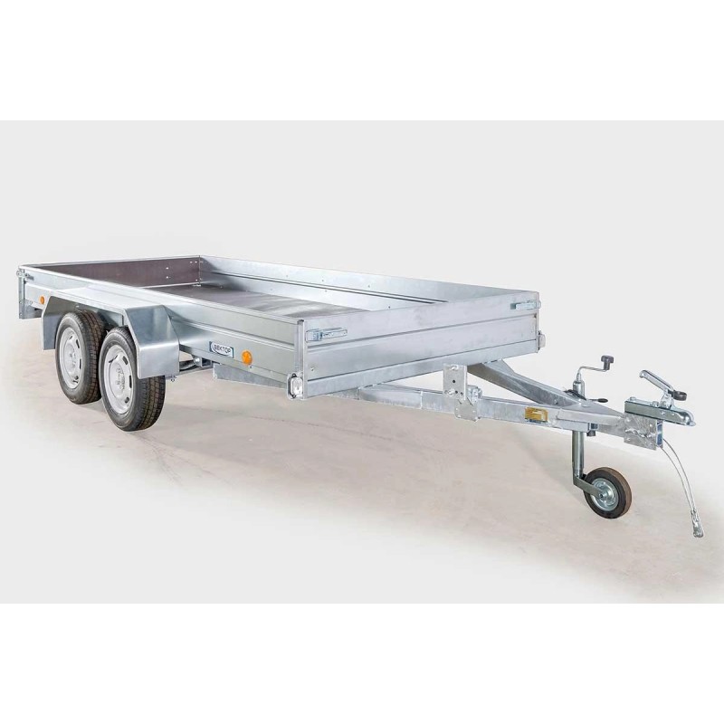 Прицеп бортовой двухосный Вектор ЛАВ 81013Е Евро, высокий борт, опорное колесо