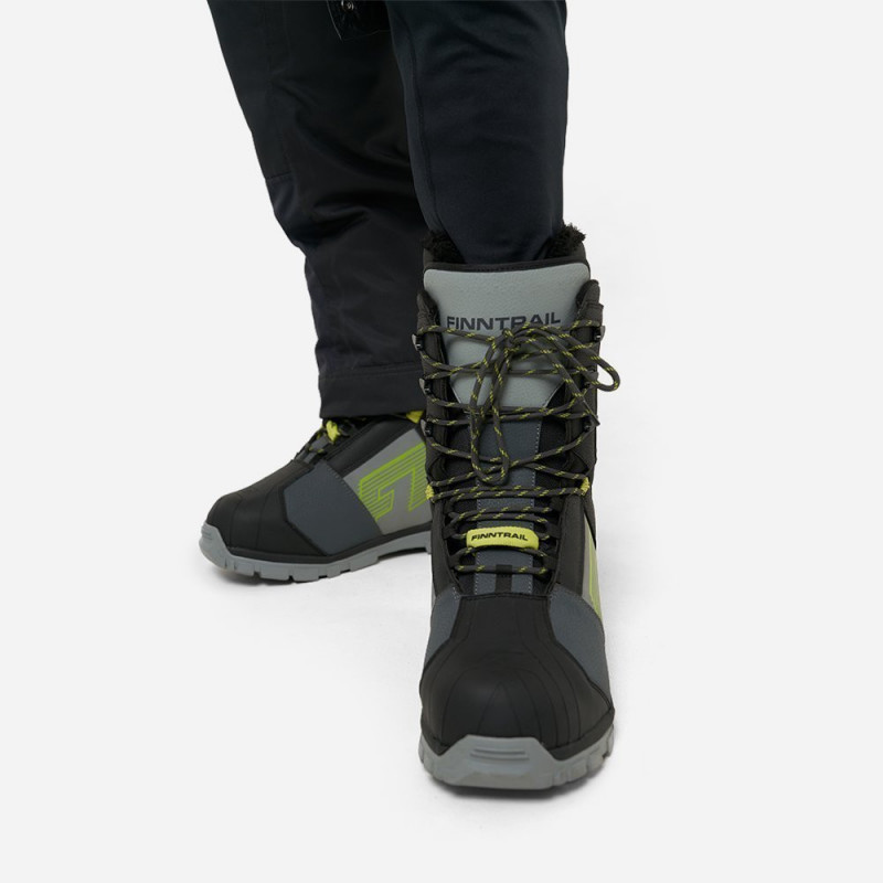 Ботинки снегоходные Finntrail Blizzard 5226 GraphiteYellow, черный/желтый, размер 42