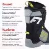 Ботинки снегоходные Finntrail Blizzard 5226 GraphiteYellow, черный/желтый, размер 43