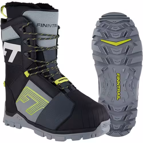 Ботинки снегоходные Finntrail Blizzard 5226 GraphiteYellow, черный/желтый, размер 46