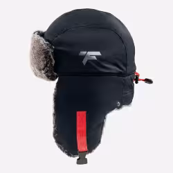Шапка-ушанка Finntrail Hat Terra 2950 Graphite, мембрана Hard-Tex, черный, размер M-L