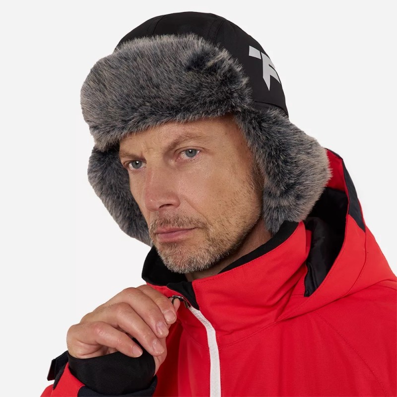 Шапка-ушанка Finntrail Hat Terra 2950 Graphite, мембрана Hard-Tex, черный, размер M-L