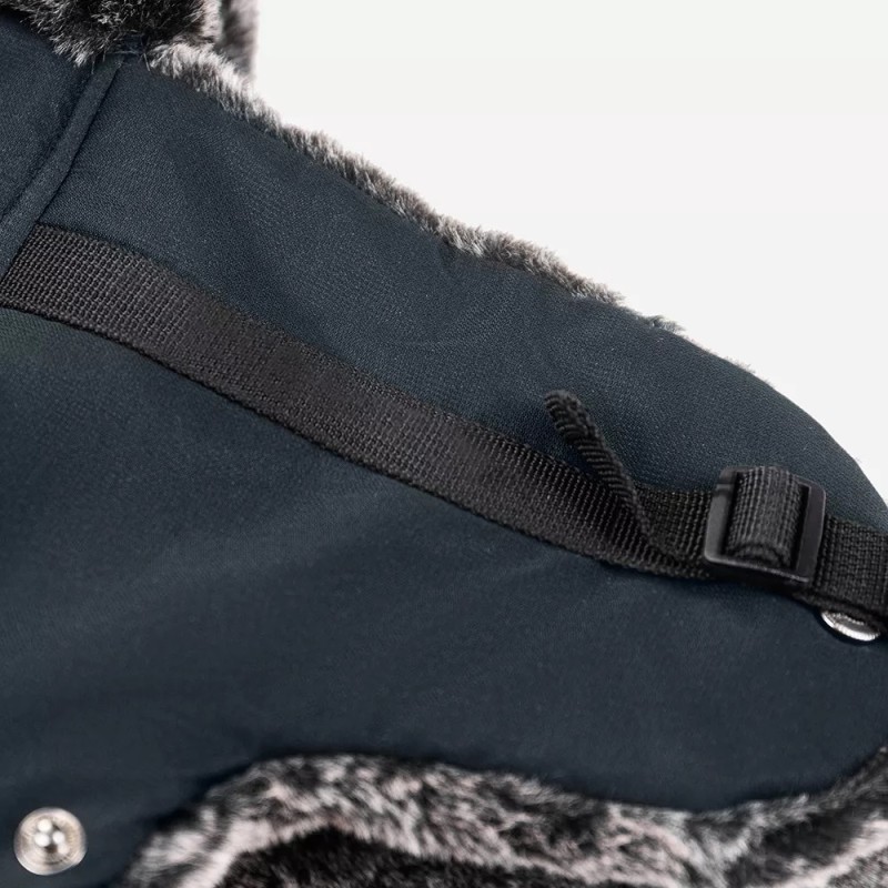 Шапка-ушанка Finntrail Hat Terra 2950 Graphite, мембрана Hard-Tex, черный, размер XL-XXL