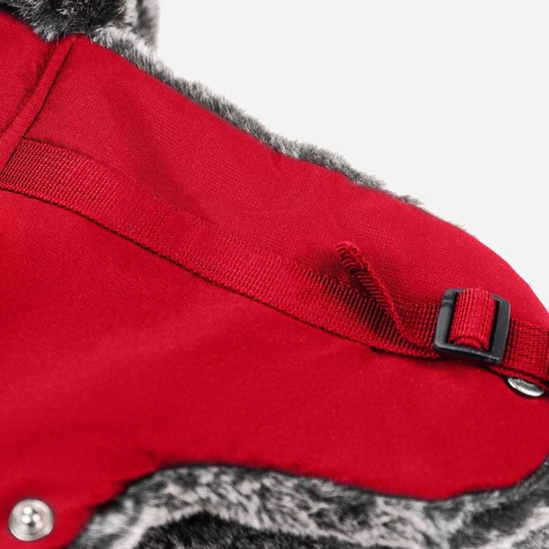 Шапка-ушанка Finntrail Hat Terra 2950 Red, мембрана Hard-Tex, красный, размер M-L