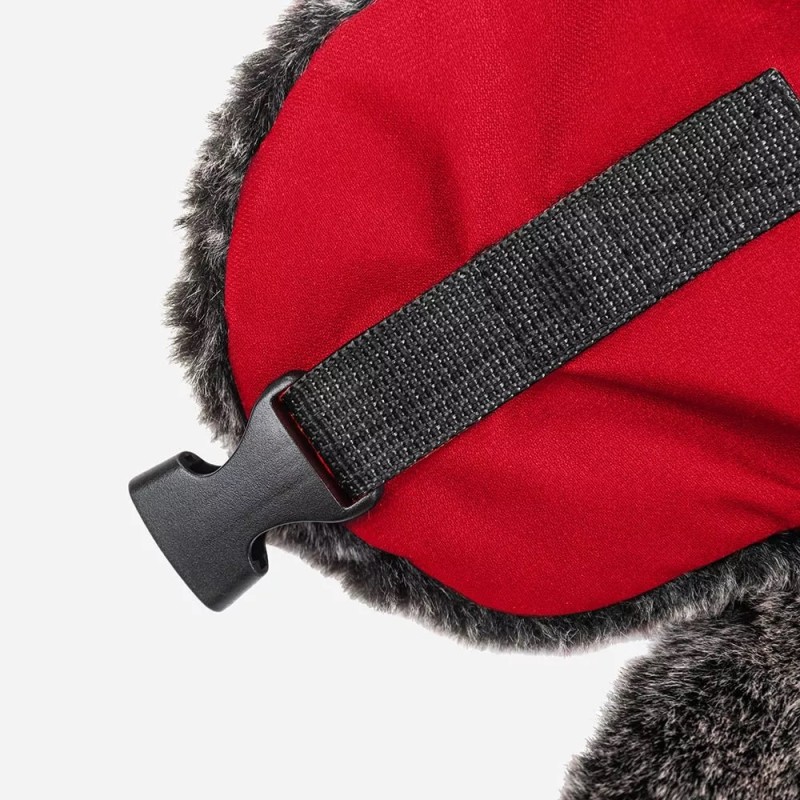 Шапка-ушанка Finntrail Hat Terra 2950 Red, мембрана Hard-Tex, красный, размер M-L