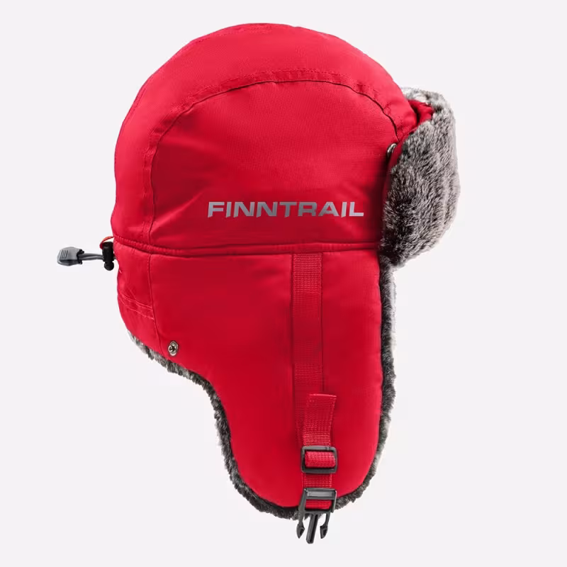 Шапка-ушанка Finntrail Hat Terra 2950 Red, мембрана Hard-Tex, красный, размер XL-XXL