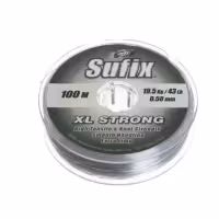 Леска монофильная Sufix XL Strong x10 Platinum, 0.45 мм, 15.4 кг, 100 м, серебристо-белый
