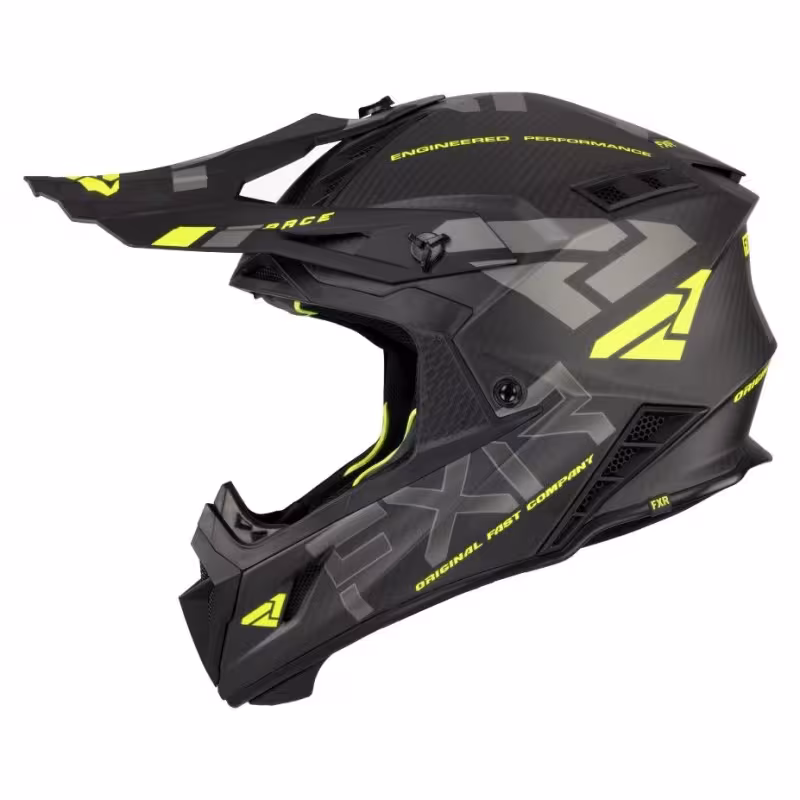 Мотошлем FXR Helium Prime Black/HiVis, черный, размер XL