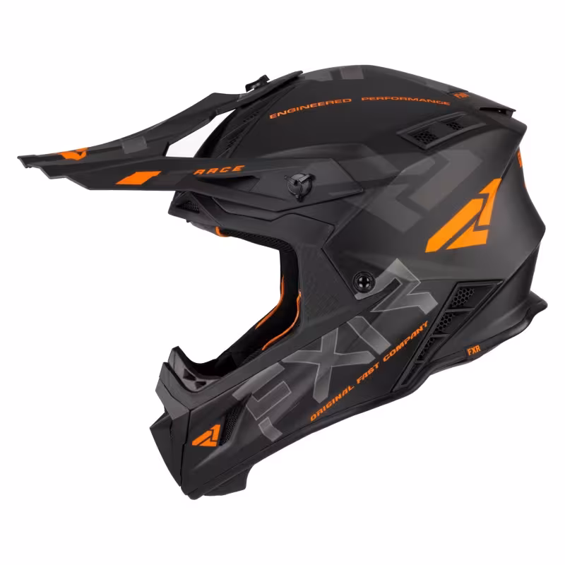 Мотошлем FXR Helium Race, черный/оранжевый, размер L