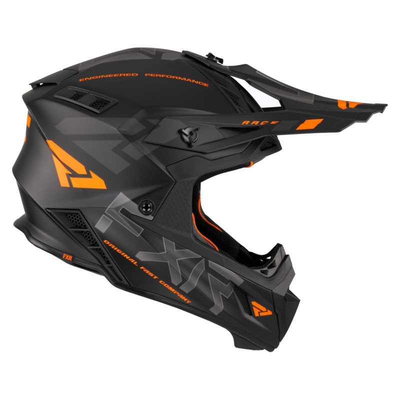 Мотошлем FXR Helium Race, черный/оранжевый, размер L