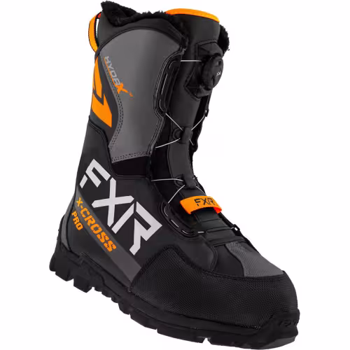 Ботинки снегоходные FXR X-Cross Pro BOA Black/HiVis, черный/оранжевый, размер 43