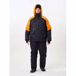 Костюм-поплавок мужской Triton Gear Skif (Скиф) -40 ПК 2024, ткань Таслан, черный/оранжевый, размер 56-58, 170-176 см