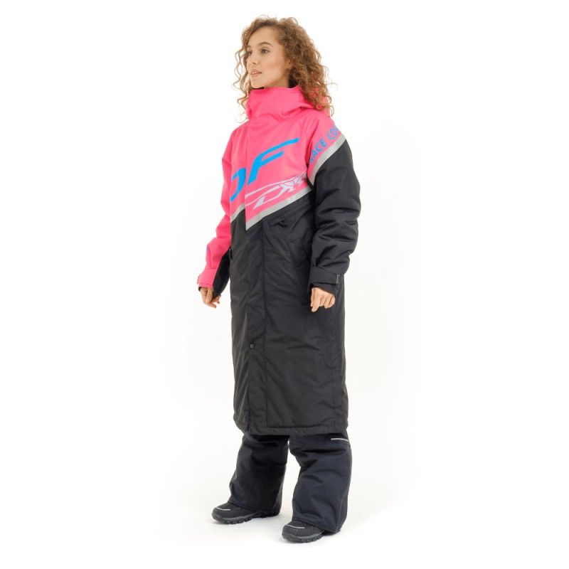 Пальто зимнее женское Dragonfly Race Coat Woman Pink 2023, мембрана DFTEX, розовый/черный, размер S