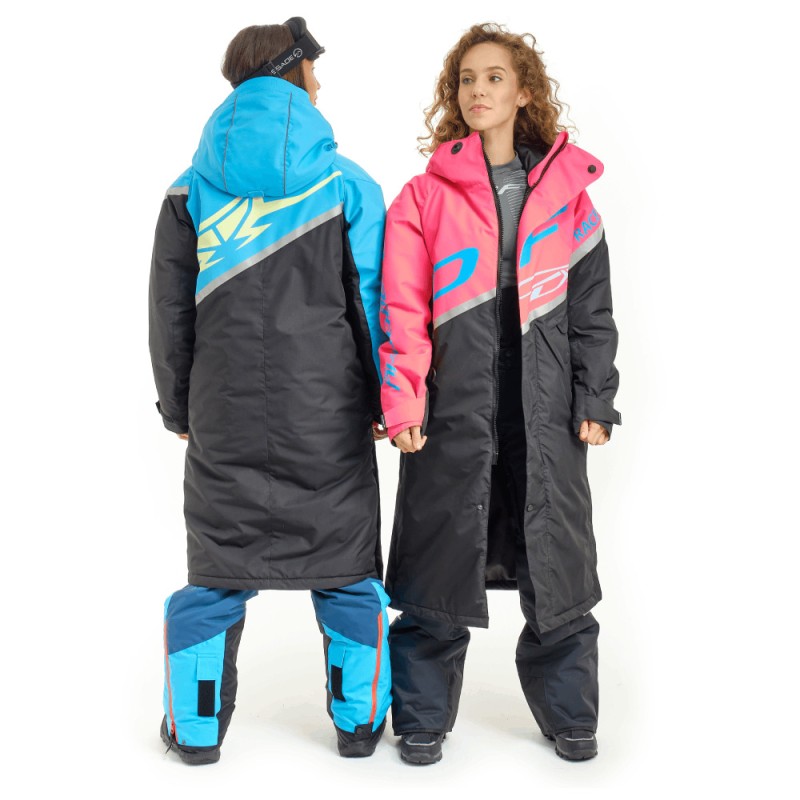 Пальто зимнее женское Dragonfly Race Coat Woman Pink 2023, мембрана DFTEX, розовый/черный, размер S