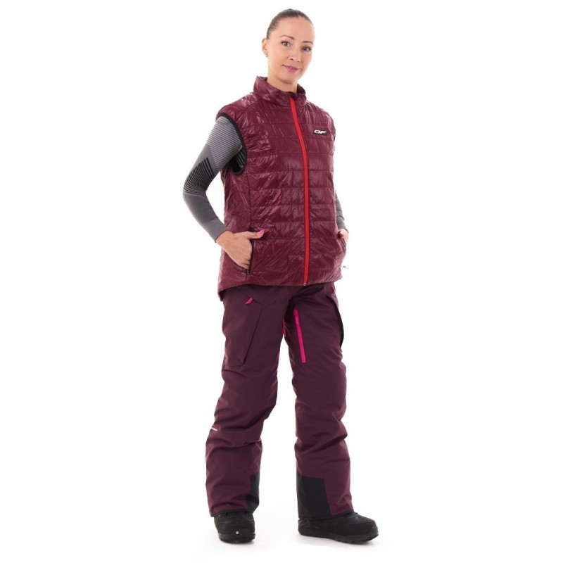 Жилет Dragonfly DF VEST 200 Burgundy, Таффета, красный, размер M, 172-176 см