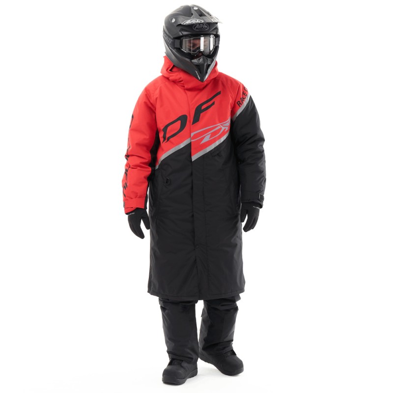 Пальто зимнее мужское Dragonfly Race Coat Man Red 2023, мембрана DFTEX, красный/черный, размер L