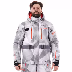 Куртка мужская Dragonfly Expedition, мембрана DFTEX, Camo-Grey, белый/серый, размер XL, 188 см