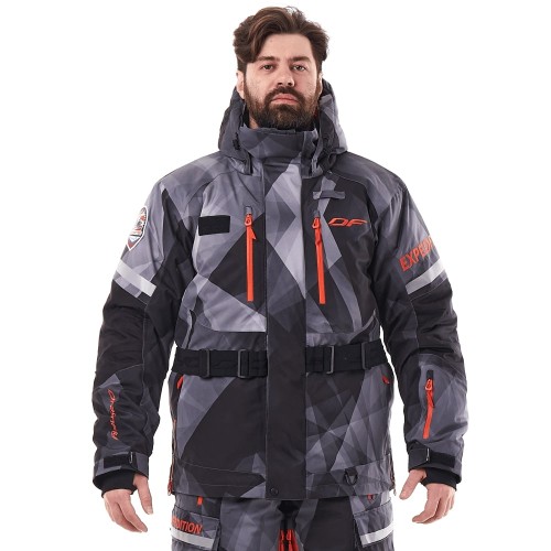 Куртка мужская Dragonfly Expedition, мембрана DFTEX, Camo-Dark Grey, серый, размер L, 182 см