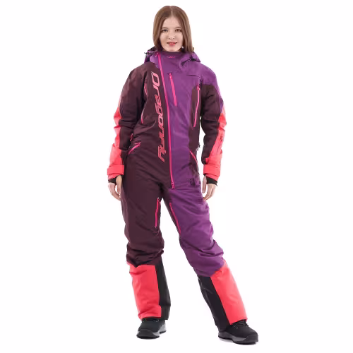 Комбинезон женский Dragonfly Gravity Premium Woman Purple-Brown 2024, мембрана Toray Delfy, фиолетовый/коричневый, размер L, 176 см