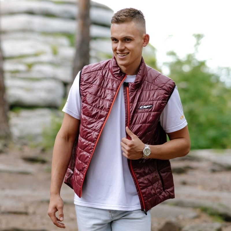 Жилет Dragonfly DF Vest 200 Burgundy, Таффета, красный, размер XXL, 175-188 см