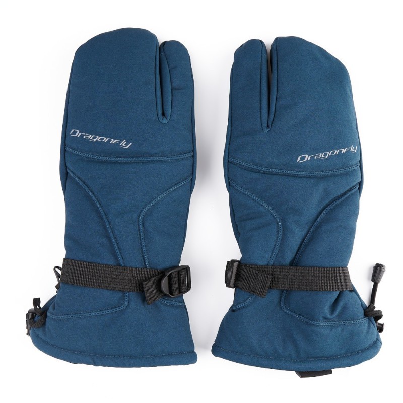 Рукавицы снегоходные Dragonfly Snowmobile Mittens Dark Ocean, синий, размер L