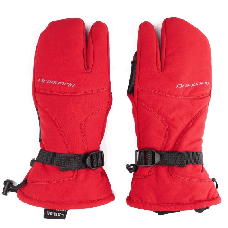 Рукавицы снегоходные Dragonfly Snowmobile Mittens, красный, размер M