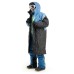 Пальто зимнее мужское Dragonfly Race Coat Smoke Blue 2023, мембрана DFTEX, голубой/черный, размер XS