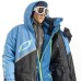 Пальто зимнее мужское Dragonfly Race Coat Smoke Blue 2023, мембрана DFTEX, голубой/черный, размер XS