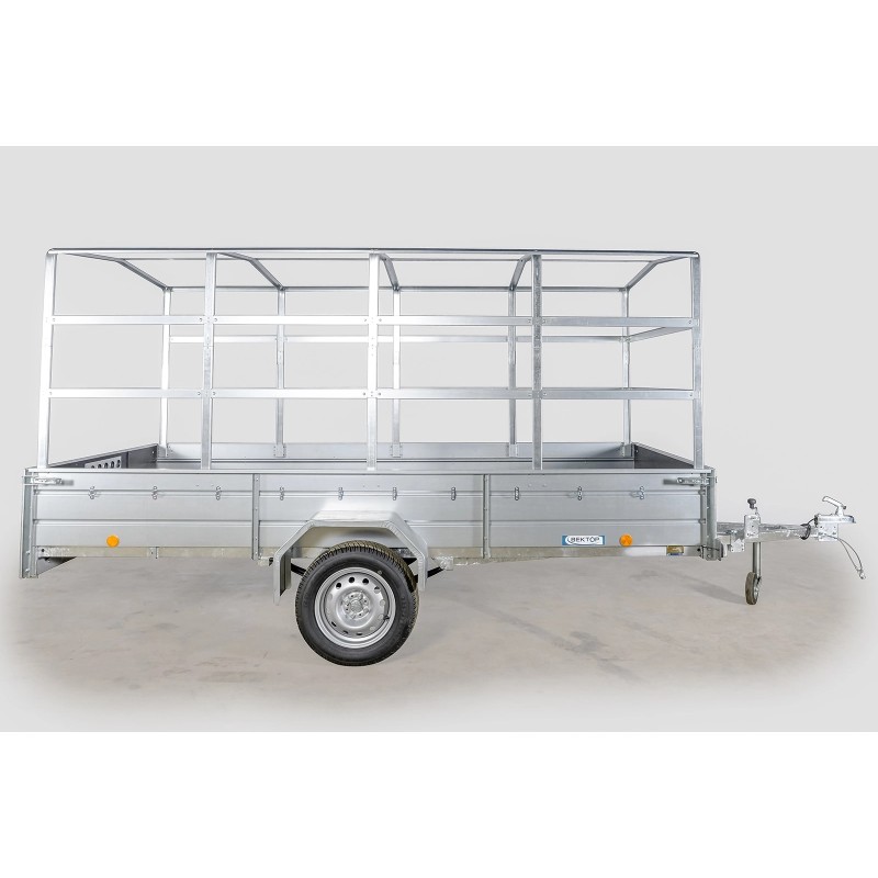 Прицеп бортовой одноосный  Вектор ЛАВ 81012А Евро, опорное колесо