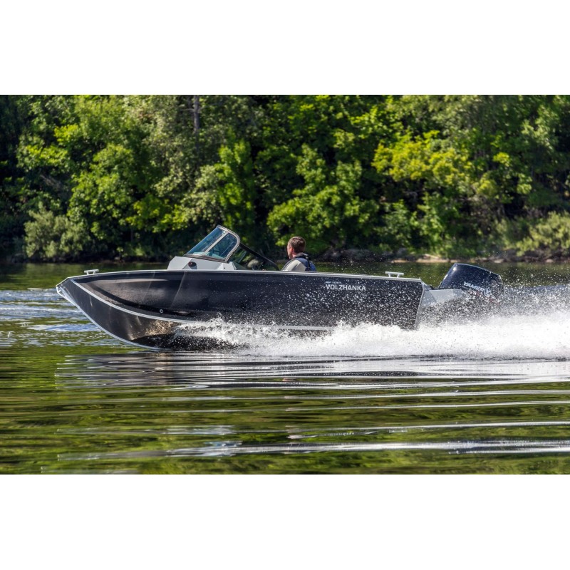 Лодка алюминиевая VBoats Волжанка 44 Fish (высота транца 508 мм)