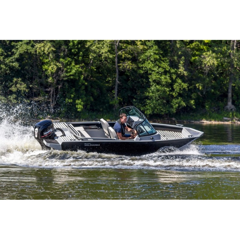 Лодка алюминиевая VBoats Волжанка 44 Fish (высота транца 508 мм)