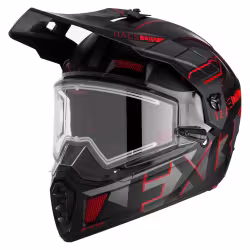 Мотошлем зимний с подогревом FXR Clutch X Evo Red, черный/красный, размер XL