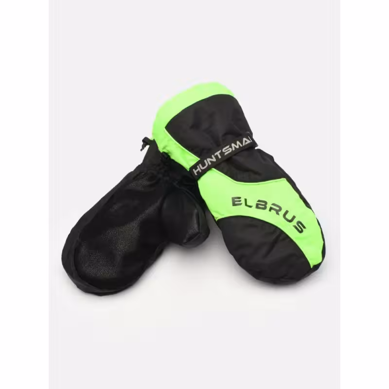 Рукавицы Huntsman (Восток) Elbrus, ткань Hit Membrane, черный/зеленый, размер универсальный