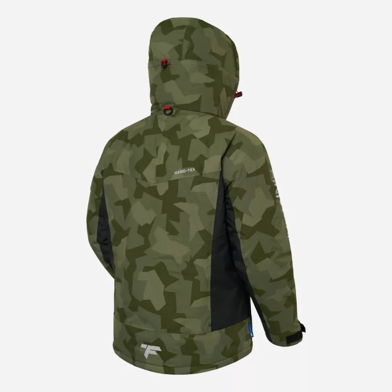 Костюм мужской Finntrail Atlas 3440 CamoShadowGreen, ткань Рипстоп/мембрана Hard-Tex, зеленый камуфляж/черный, размер M, 170-180 см