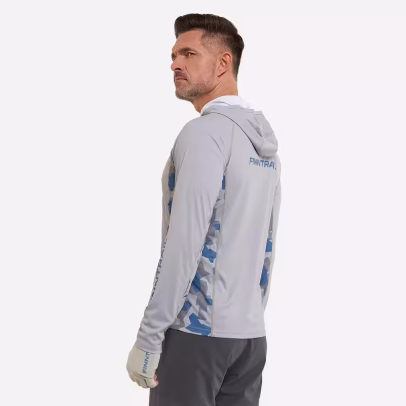 Лонгслив мужской Finntrail Wave Big Fish 6609 Grey, полиэстер, серый, размер 54-56 (XL), 180-190 см