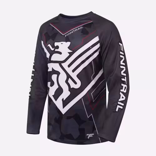 Джерси мужское Finntrail Jersey 6601 CamoShadowBlack, полиэстер, черный, размер 62-64 (XXXL), 190-200 см