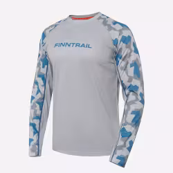 Лонгслив мужской Finntrail Wave 6612 Grey, полиэстер, серый, размер 48-50 (M), 170-180 см