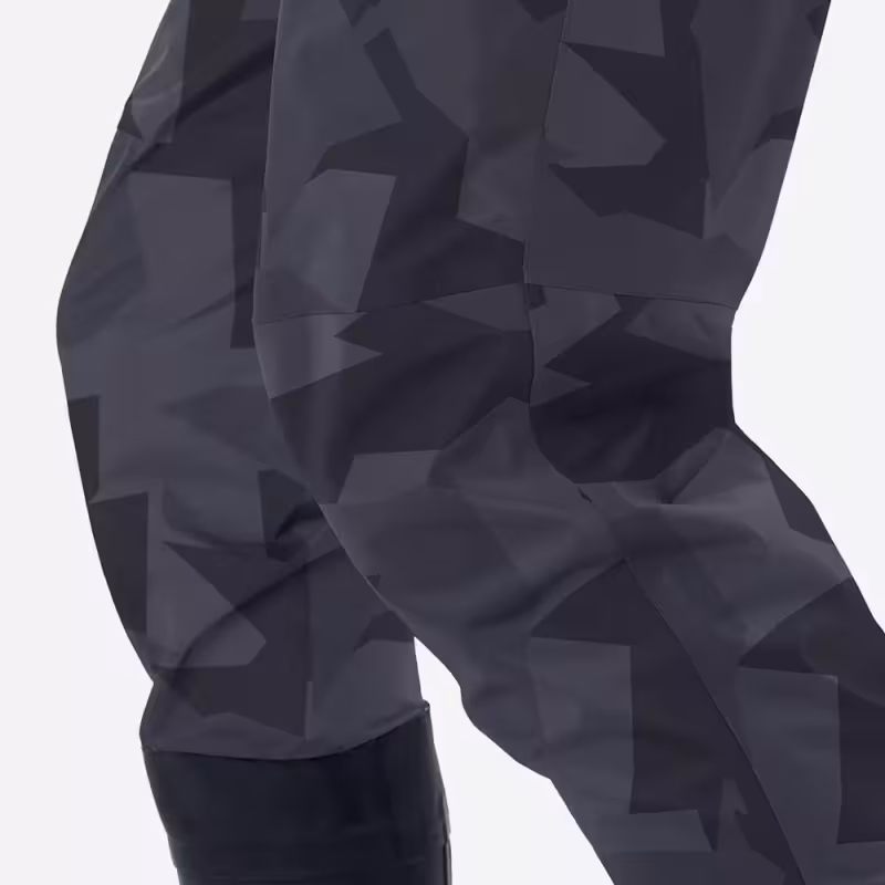 Полукомбинезон-вейдерсы мужской Finntrail Airman 5260, мембрана Hard-Tex,  CamoShadowBlack, серый камуфляж, размер L/43, 175-185 см