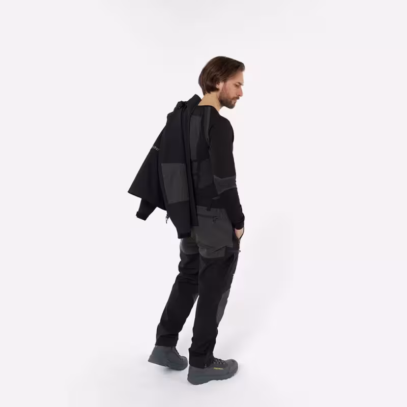 Брюки мужские Finntrail Tactic 4609 Graphite, ткань Софтшелл, черный, размер 54-56 (XL), 180-190 см