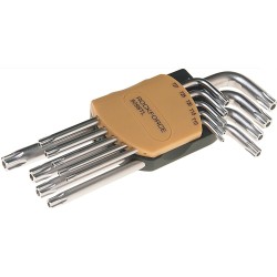 Набор ключей TORX RF-5098L: Г-образных удлиненных T10-T50 9пр. на пласт. держат.  ROCKFORCE /1/50