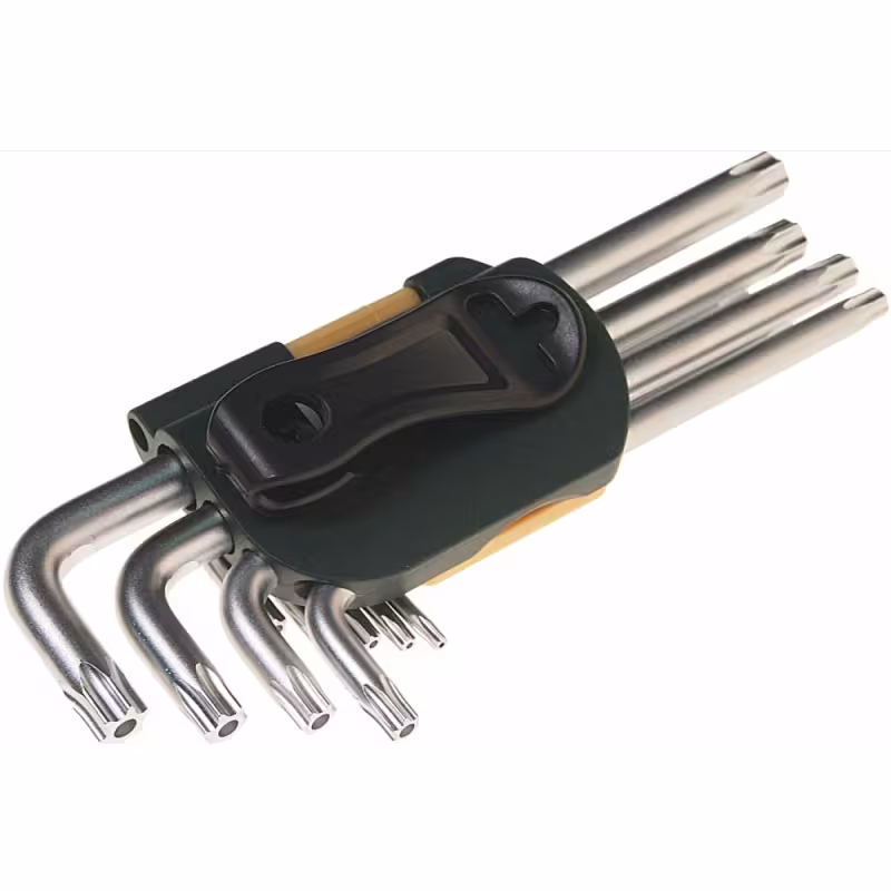 Набор ключей TORX RF-5098L: Г-образных удлиненных T10-T50 9пр. на пласт. держат.  ROCKFORCE /1/50