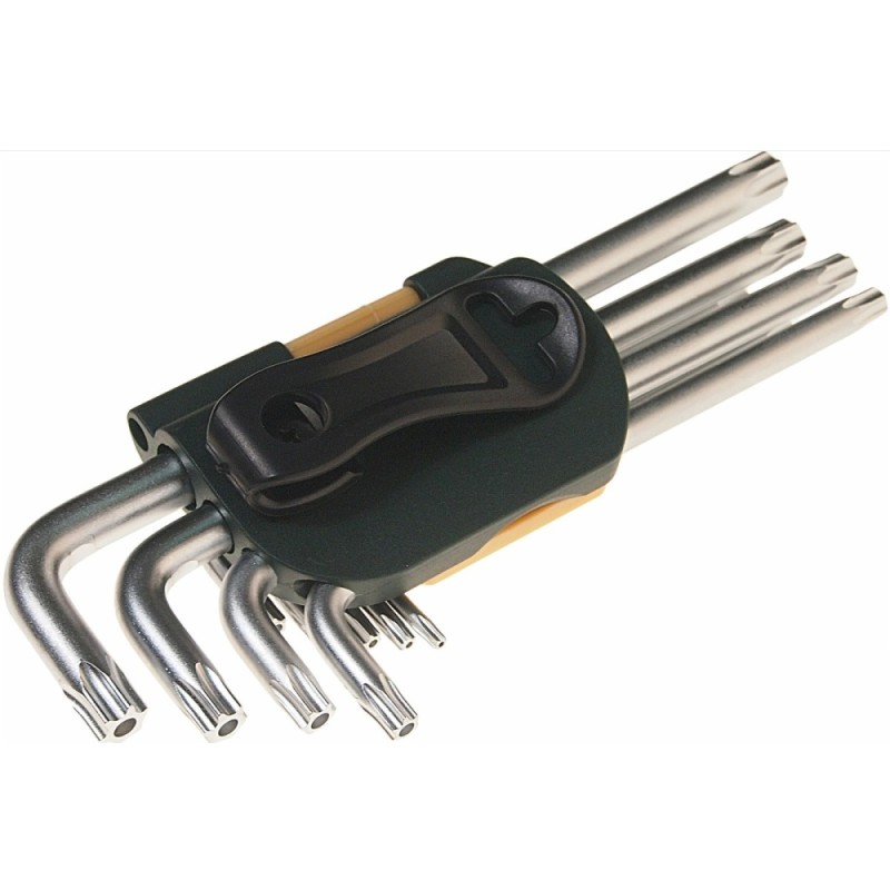 Набор ключей TORX RF-5098L: Г-образных удлиненных T10-T50 9пр. на пласт. держат.  ROCKFORCE /1/50