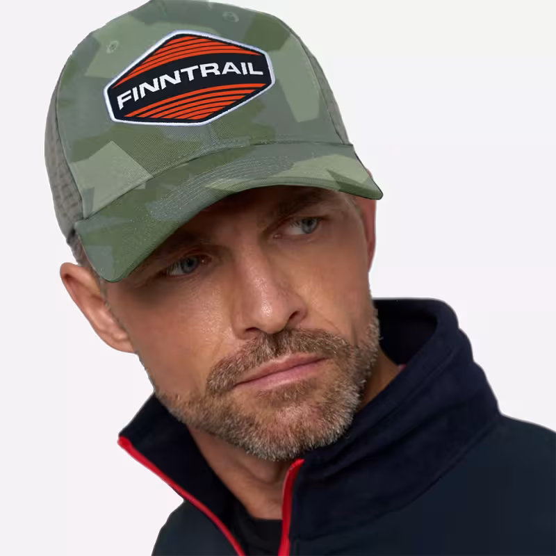 Кепка-бейсболка Finntrail Cap 9611 CamoShadowGreen, хлопок, зеленый камуфляж, размер универсальный