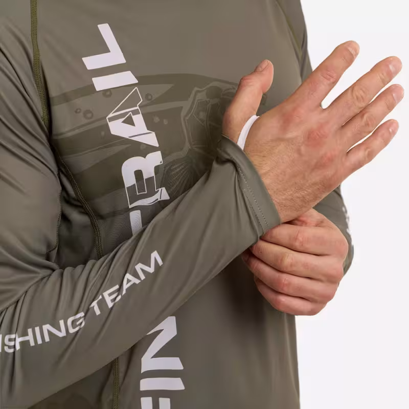 Лонгслив мужской Finntrail Wave Big Fish 6609 Khaki, полиэстер, хаки, размер 58-60 (XXL), 185-195 см