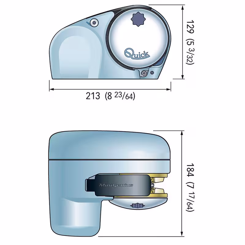 Лебедка якорная Quick Mini Genius со звездочкой