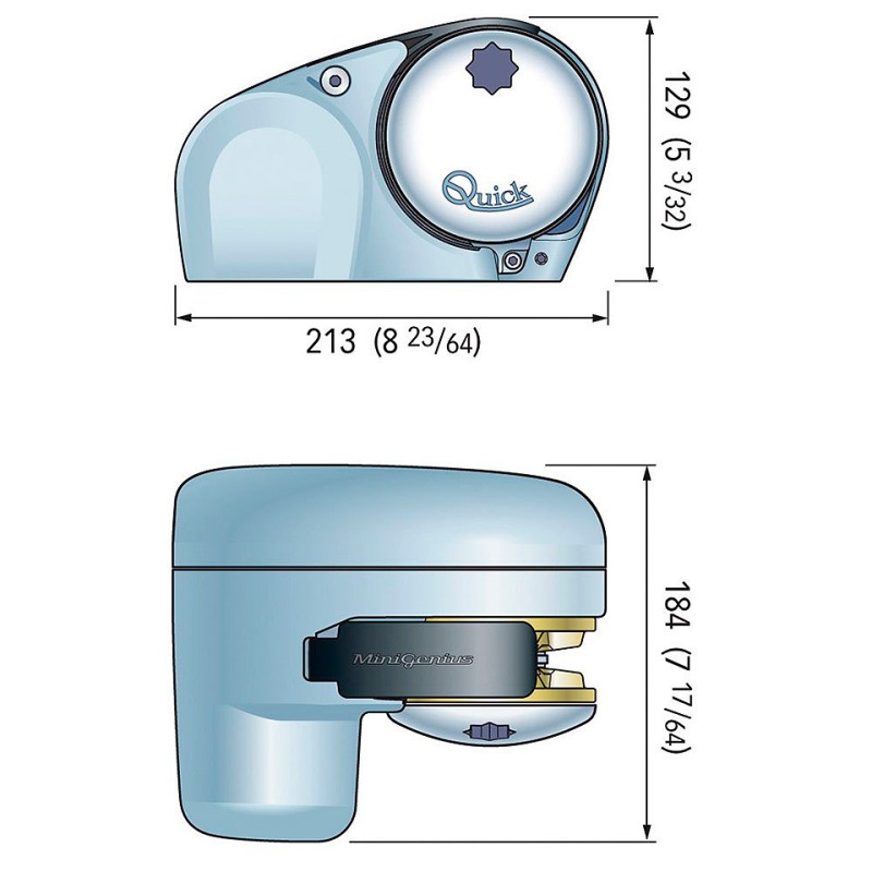 Лебедка якорная Quick Mini Genius со звездочкой