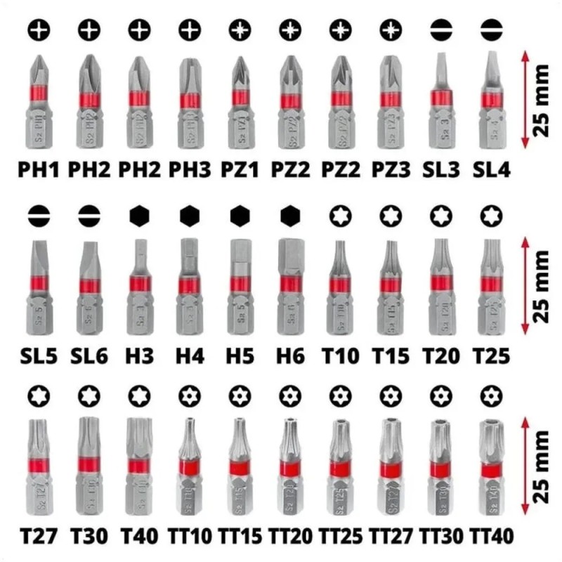 Набор бит Einhell 118693, 32 предмета