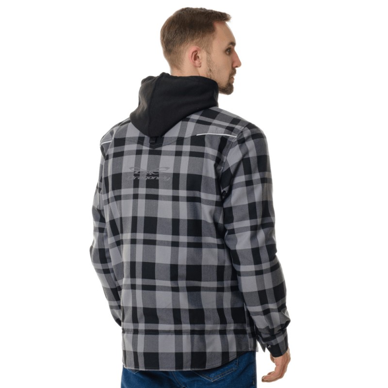 Моторубашка Dragonfly Streetfighter Grey с защитой 2024, серый, размер L