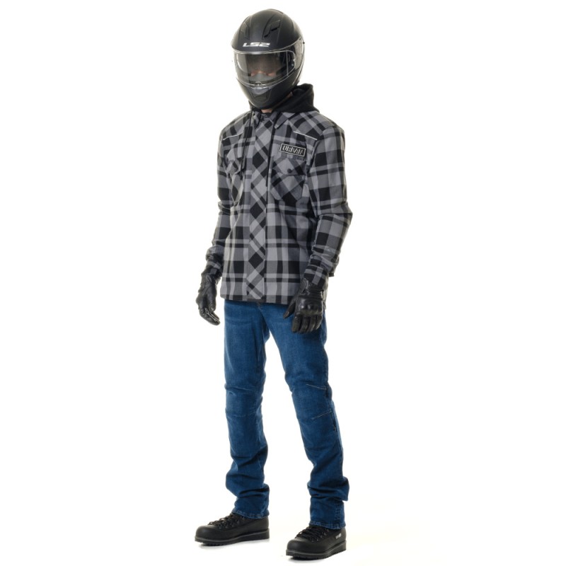 Моторубашка Dragonfly Streetfighter Grey с защитой 2024, серый, размер L