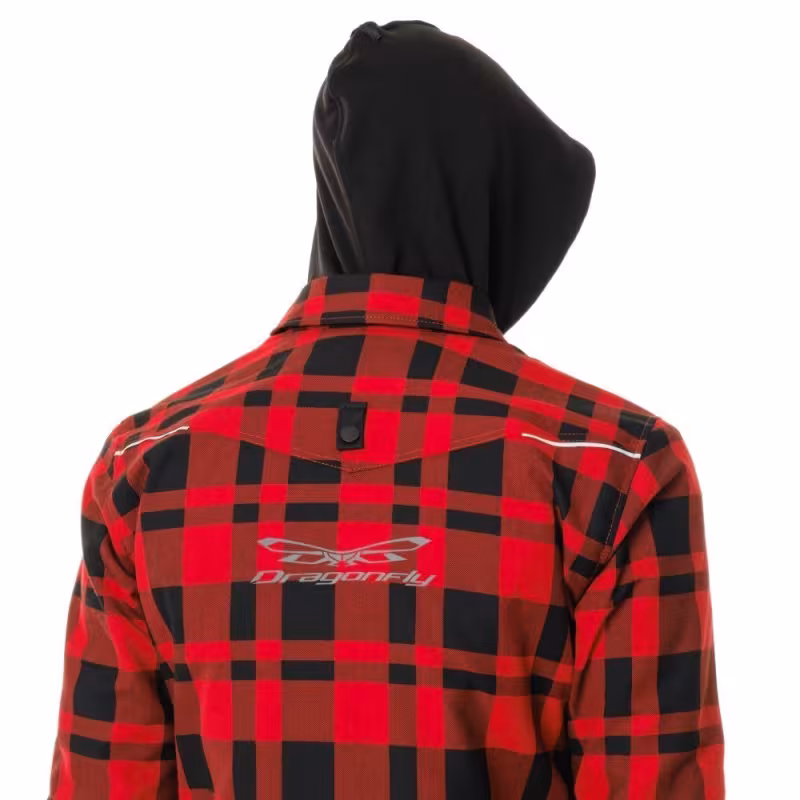 Моторубашка Dragonfly Streetfighter Red с защитой 2024, красный, размер M